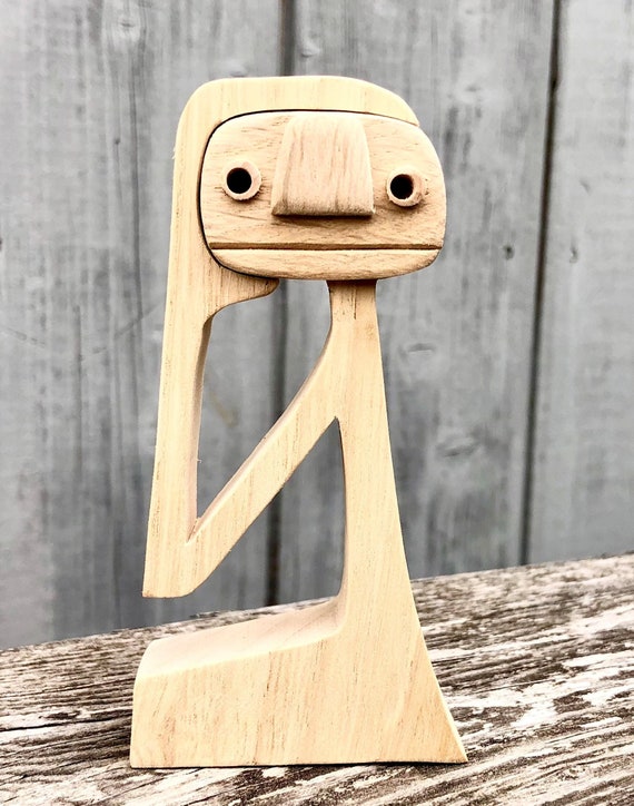 Headache 2 Original Wood Sculpture 2virgule5d Etsy