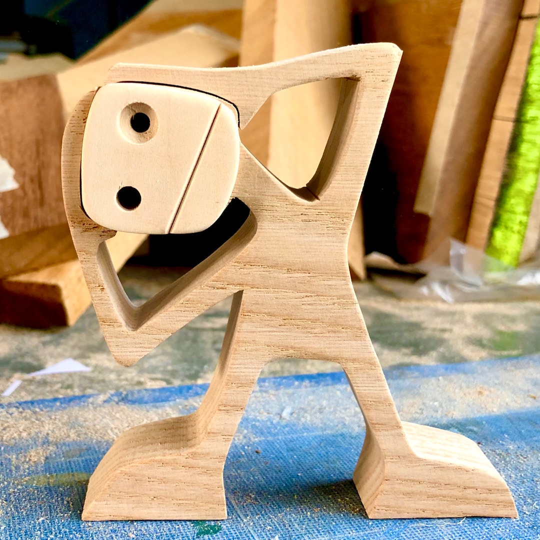 Headache Original Wood Sculpture 2virgule5d Etsy