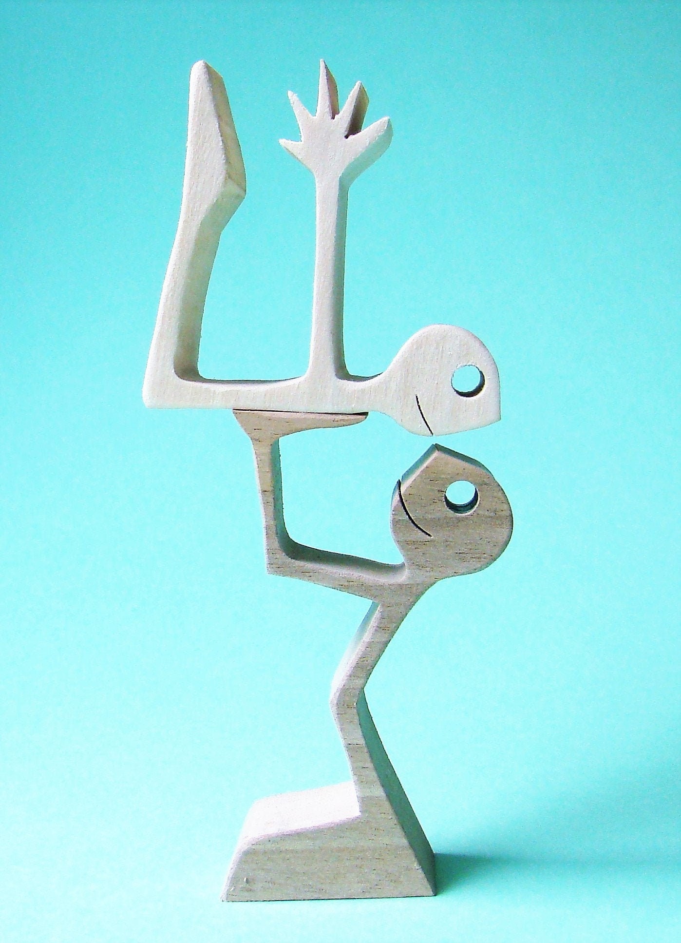 Acrobates 2 ; Sculpture Bois Chantourné