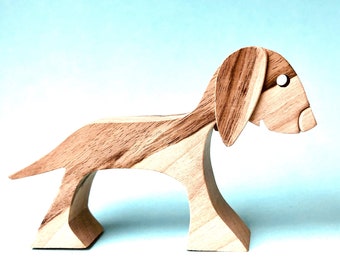 dog2; original wood sculpture 2virgule5d