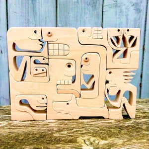 puzzle 10 original scrolled wood sculpture 2virgule5d image 5