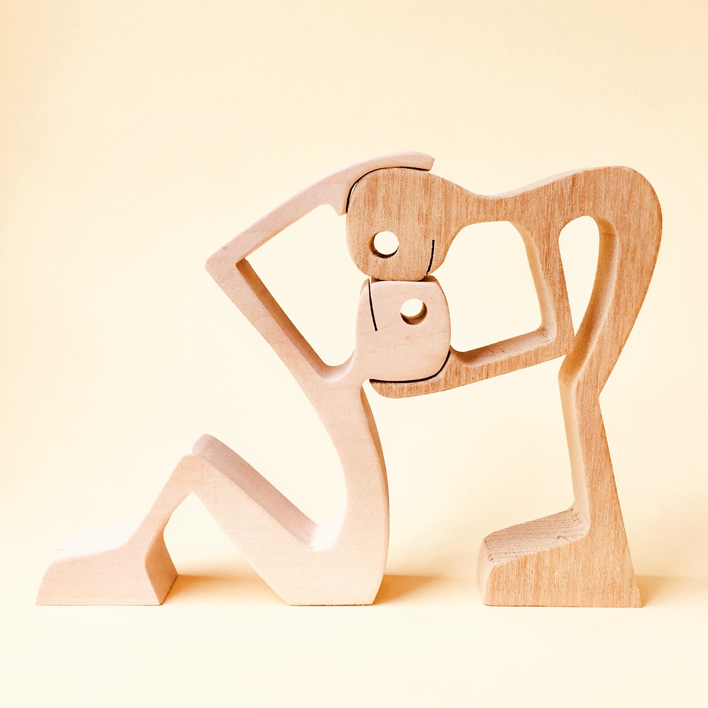 Sculpture Bois Chantourné ; Couple