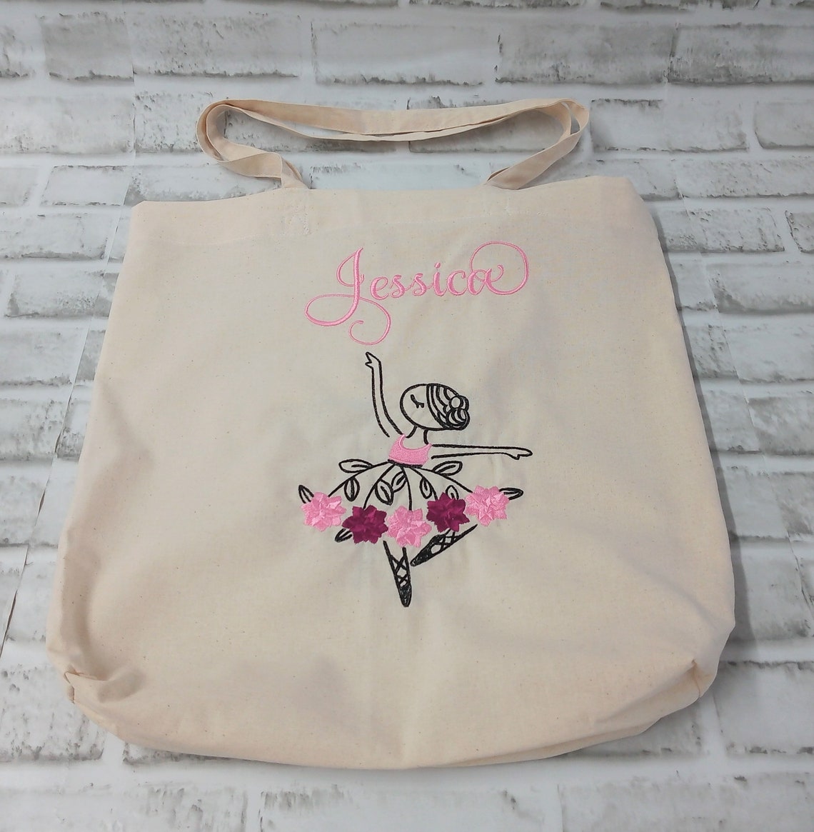 Ballet Bag Dance Bag Embroidered tote bag Personalised Etsy