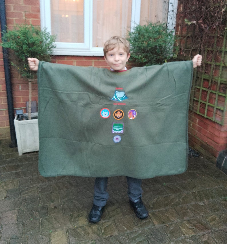 Personalised Camp Blanket / Poncho Camping Poncho Cub Scouts Etsy UK