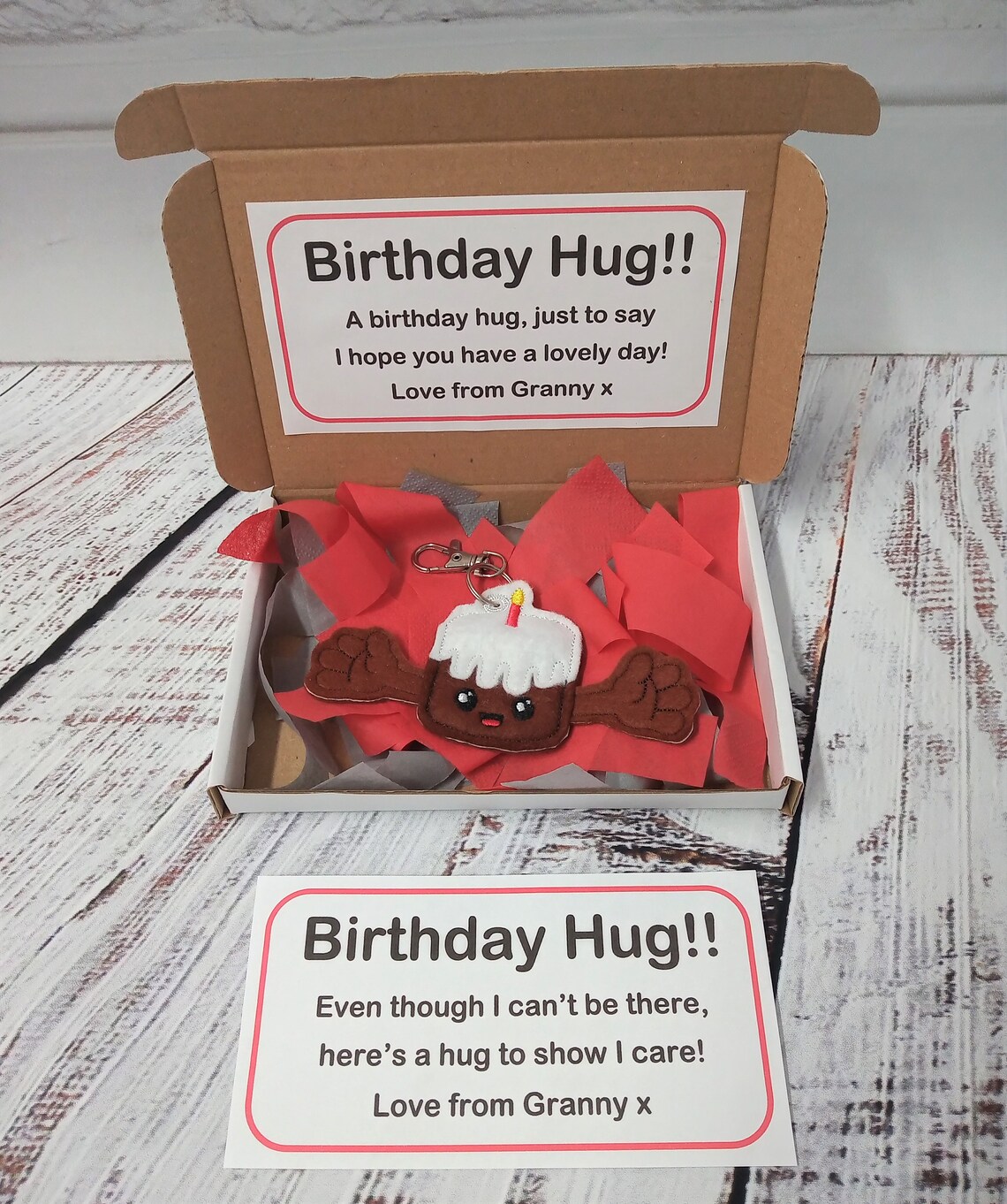 Birthday Hug in a Box Birthday gift Pocket Hug Token Etsy