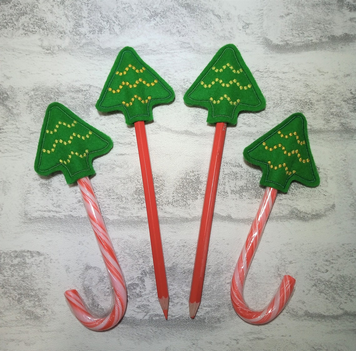 Christmas Pencil Toppers With Pencils Stocking Fillers Candy - Etsy