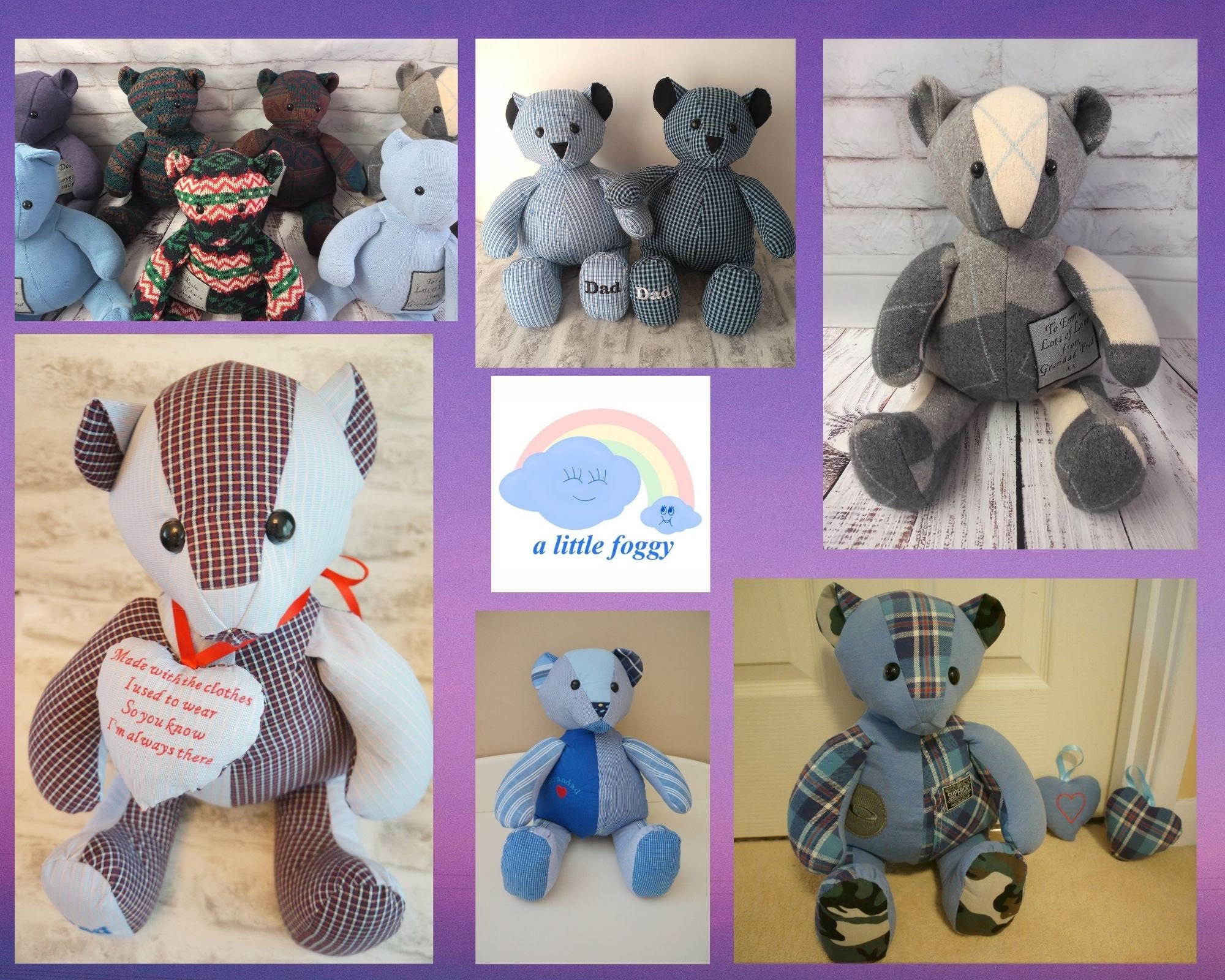 Keepsake Memory Bear Made From a Loved Ones Clothing Keepsake - Etsy UK