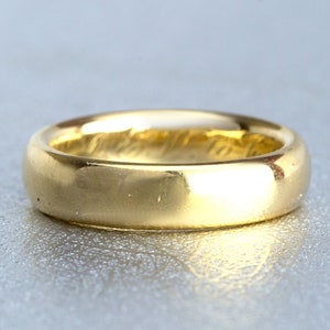 Antique Birks 18k Yellow Gold Ring | 1900s Birks Ring | Antique Wedding Ring | Antique Jewelry | Antique Jewellery | Vintage Wedding Band image 1