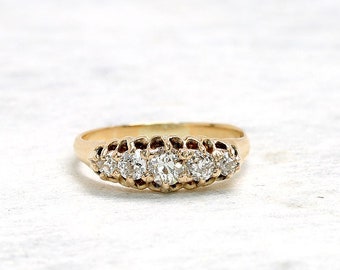 Diamond Ring | Yellow Gold Ring | Diamond Engagement Ring | Engagement Ring | Antique Jewelry | Antique Jewellery | Antique Engagement Ring