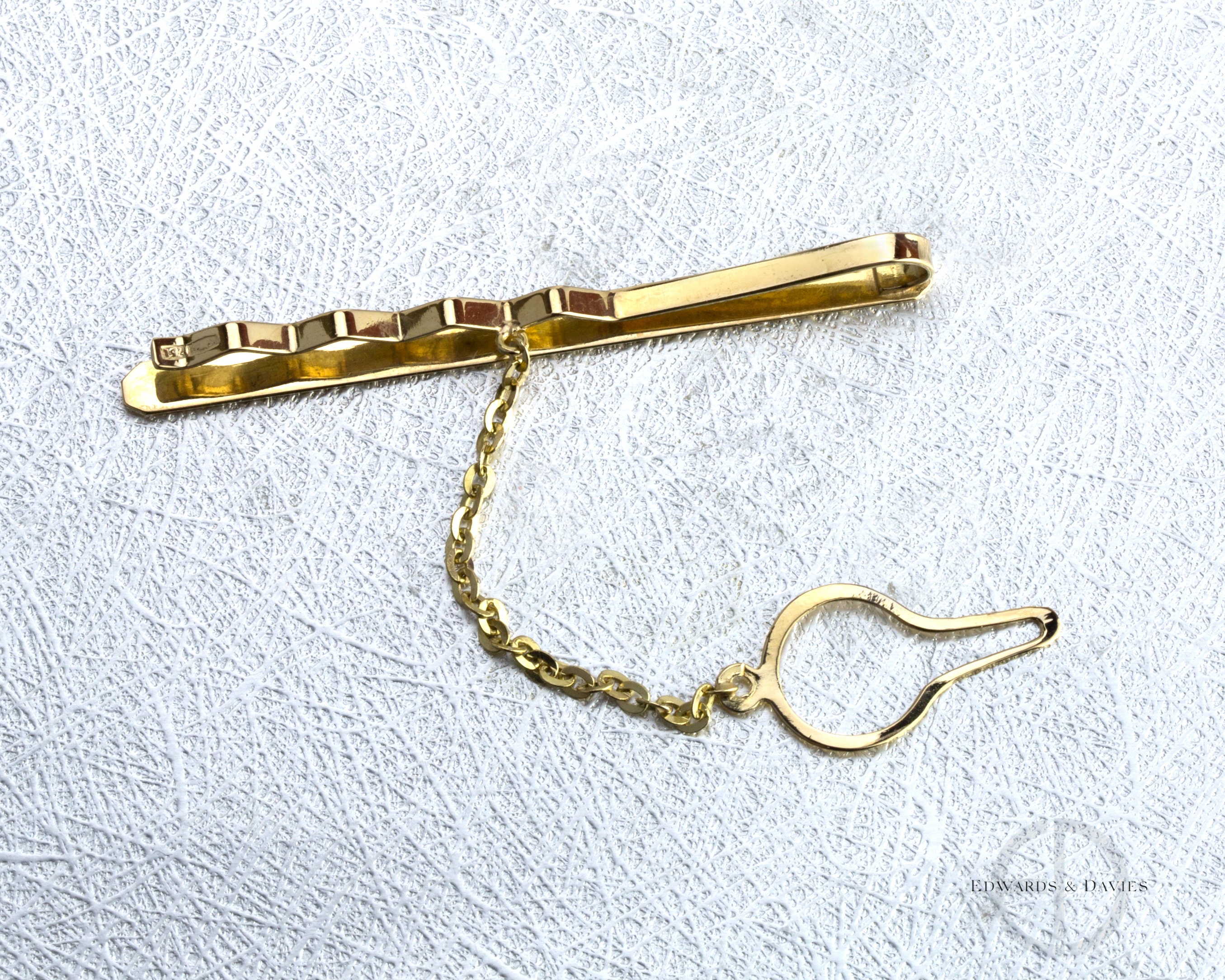 Buy Vintage Gold Tone and Black Enamel Newspaper Boy Tie Clip