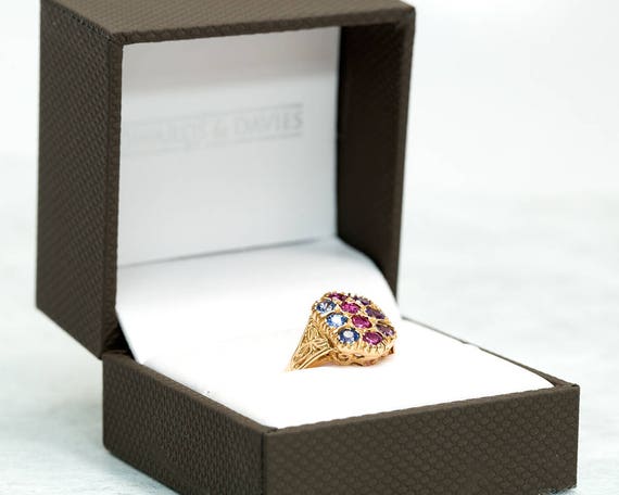 Ruby Sapphire Amethyst Gold Ring | Gemstone Ring … - image 3