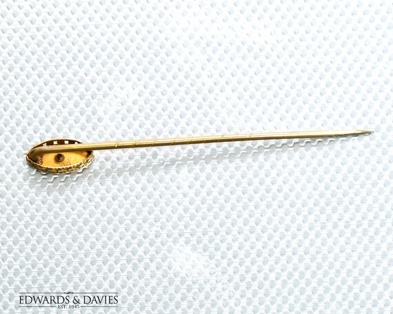 Yellow Gold Cubic Stick Pin | Vintage Cubic Lapel… - image 3