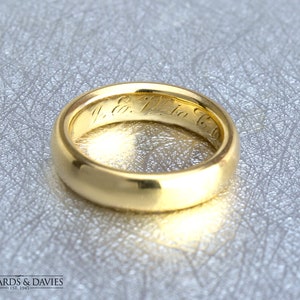 Antique Birks 18k Yellow Gold Ring | 1900s Birks Ring | Antique Wedding Ring | Antique Jewelry | Antique Jewellery | Vintage Wedding Band image 3
