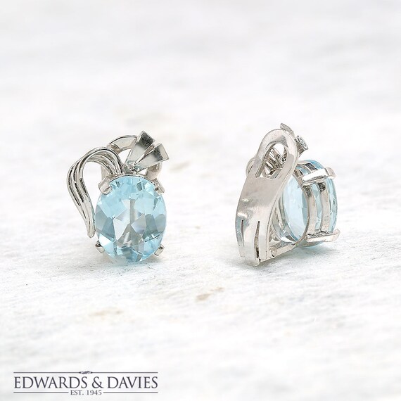 Vintage-inspired Aquamarine And Diamond Earrings #103609 - Seattle Bellevue  | Joseph Jewelry