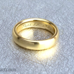 Antique Birks 18k Yellow Gold Ring | 1900s Birks Ring | Antique Wedding Ring | Antique Jewelry | Antique Jewellery | Vintage Wedding Band image 4
