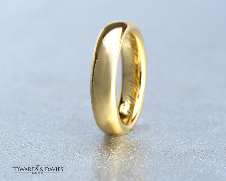 Antique Birks 18k Yellow Gold Ring | 1900s Birks Ring | Antique Wedding Ring | Antique Jewelry | Antique Jewellery | Vintage Wedding Band image 2
