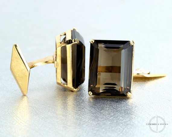 Boutons De Manchette Haut De Gamme En Or Jaune 14 Carats Avec Pierre Lapis-lazuli - Neuf