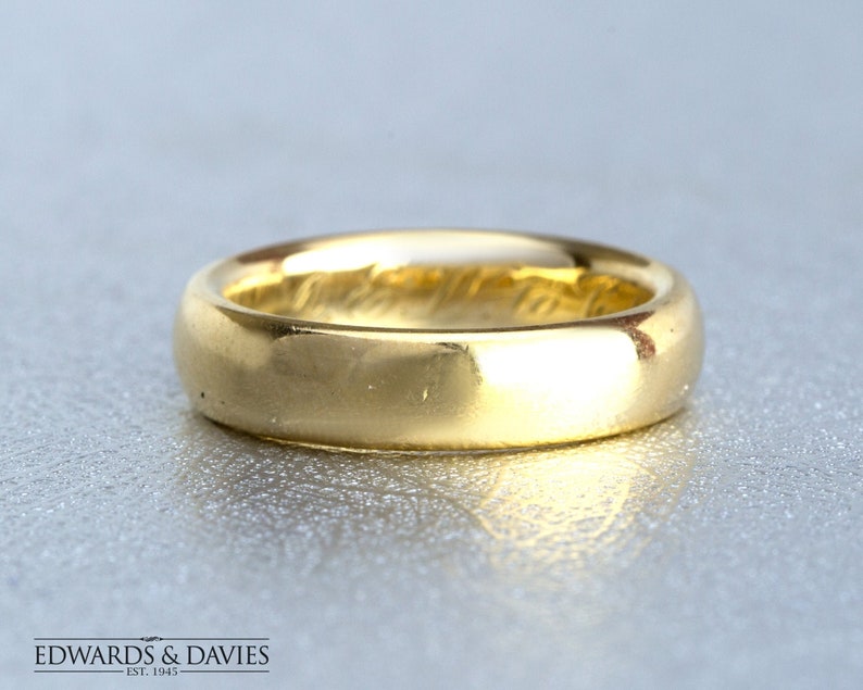 Antique Birks 18k Yellow Gold Ring | 1900s Birks Ring | Antique Wedding Ring | Antique Jewelry | Antique Jewellery | Vintage Wedding Band image 1