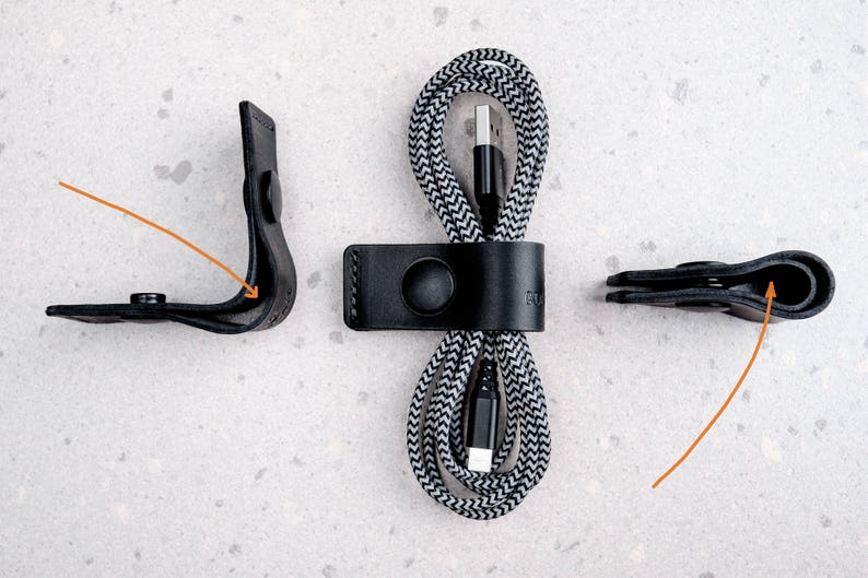 Cord Organizer Clip Premium Leather Tech Organizer Cables Etsy