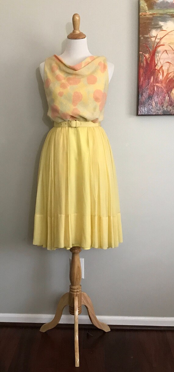 Yellow 1950's/1960's Party Cocktail Dress by Mr. M