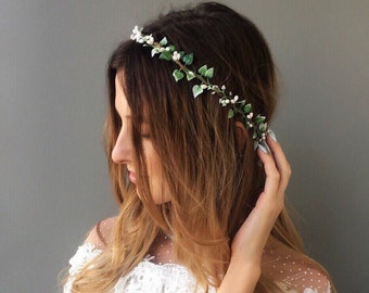 Ivory Blush Wedding Flower Crown Floral Headpiece Flower Etsy