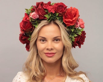 large flower headpiece