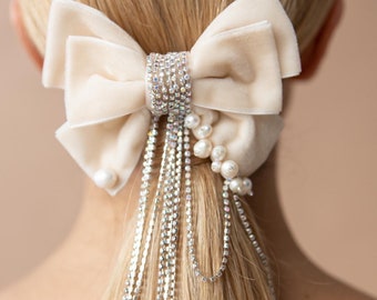 ヘアアクセサリー fetico VELVET BOW WITH PEARL HAIR CLIP FETICO(フェティコ)のVELVET BOW HAIR CLIPの通販｜PALETTE art