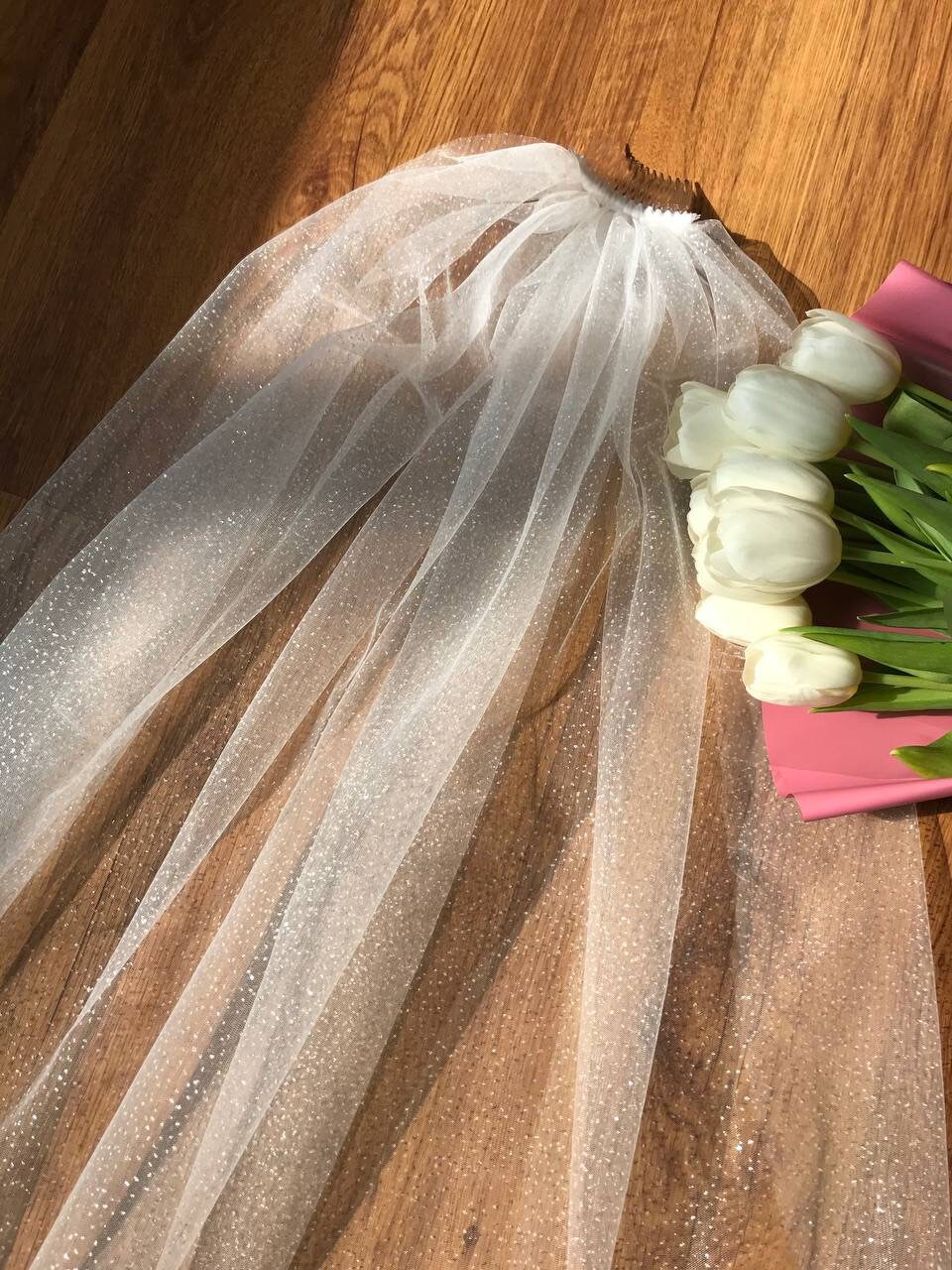 Glitter Wedding Veil Ivory Glitter Bridal Veil Sparkle Veil Etsy UK