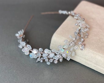 Kristall Braut Stirnband, Strass Hochzeit Tiara