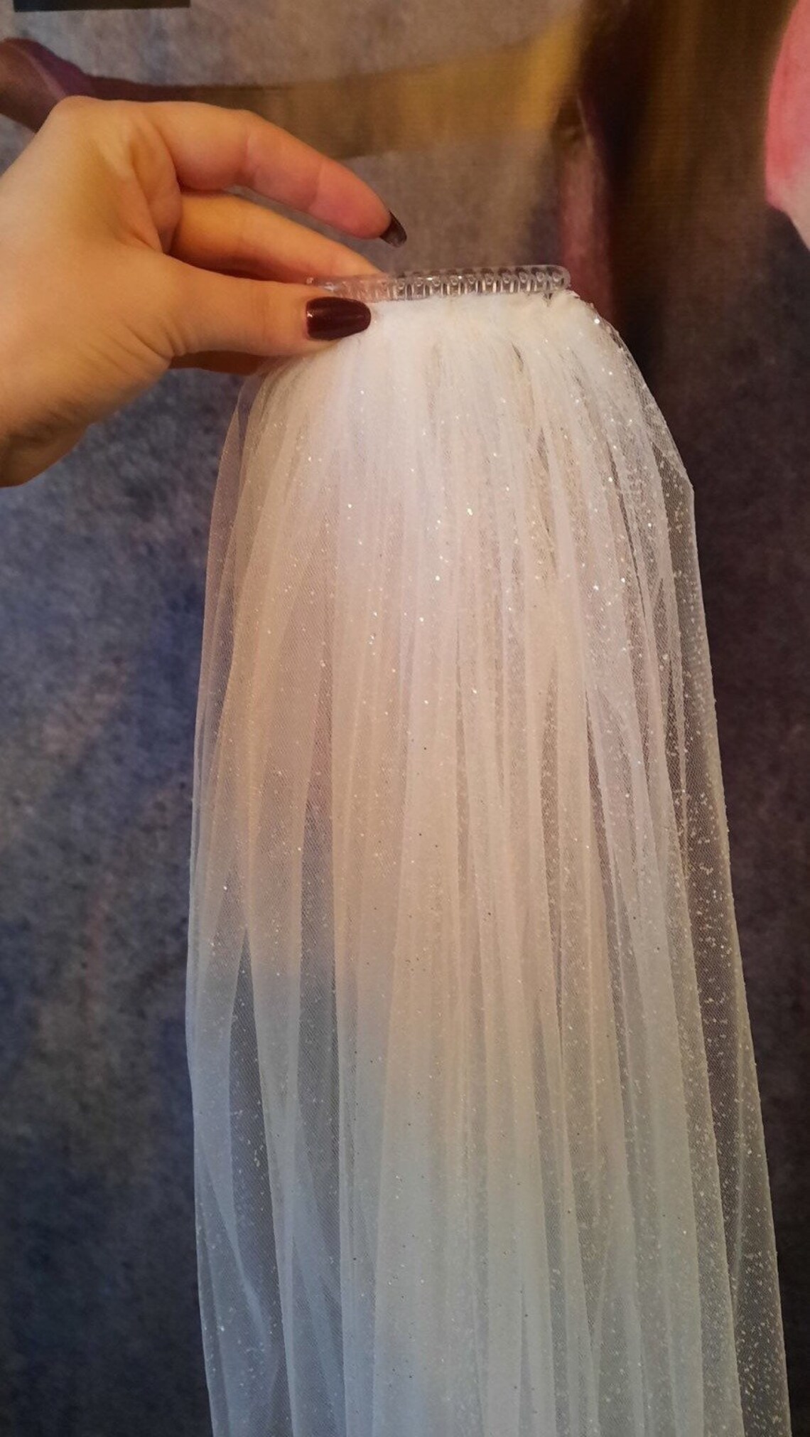 Glitter veil ivory veil wedding glitter bridal veil sparkle Etsy