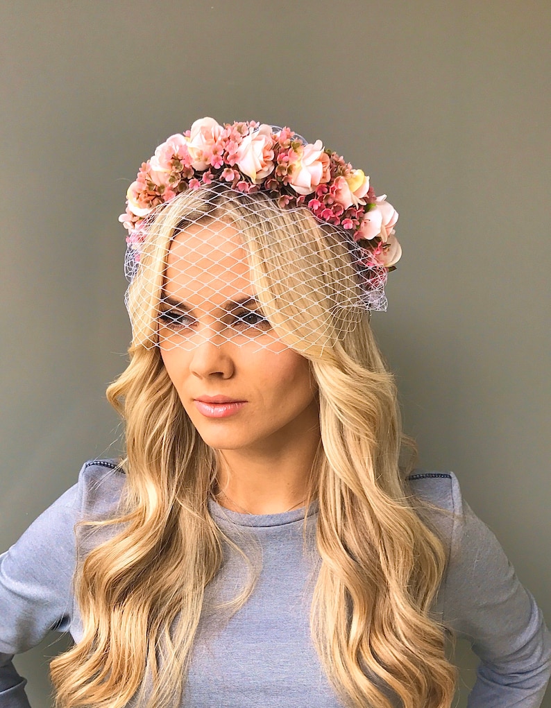 Red birdcage veil wedding veil cage veil red hair piece bird Etsy