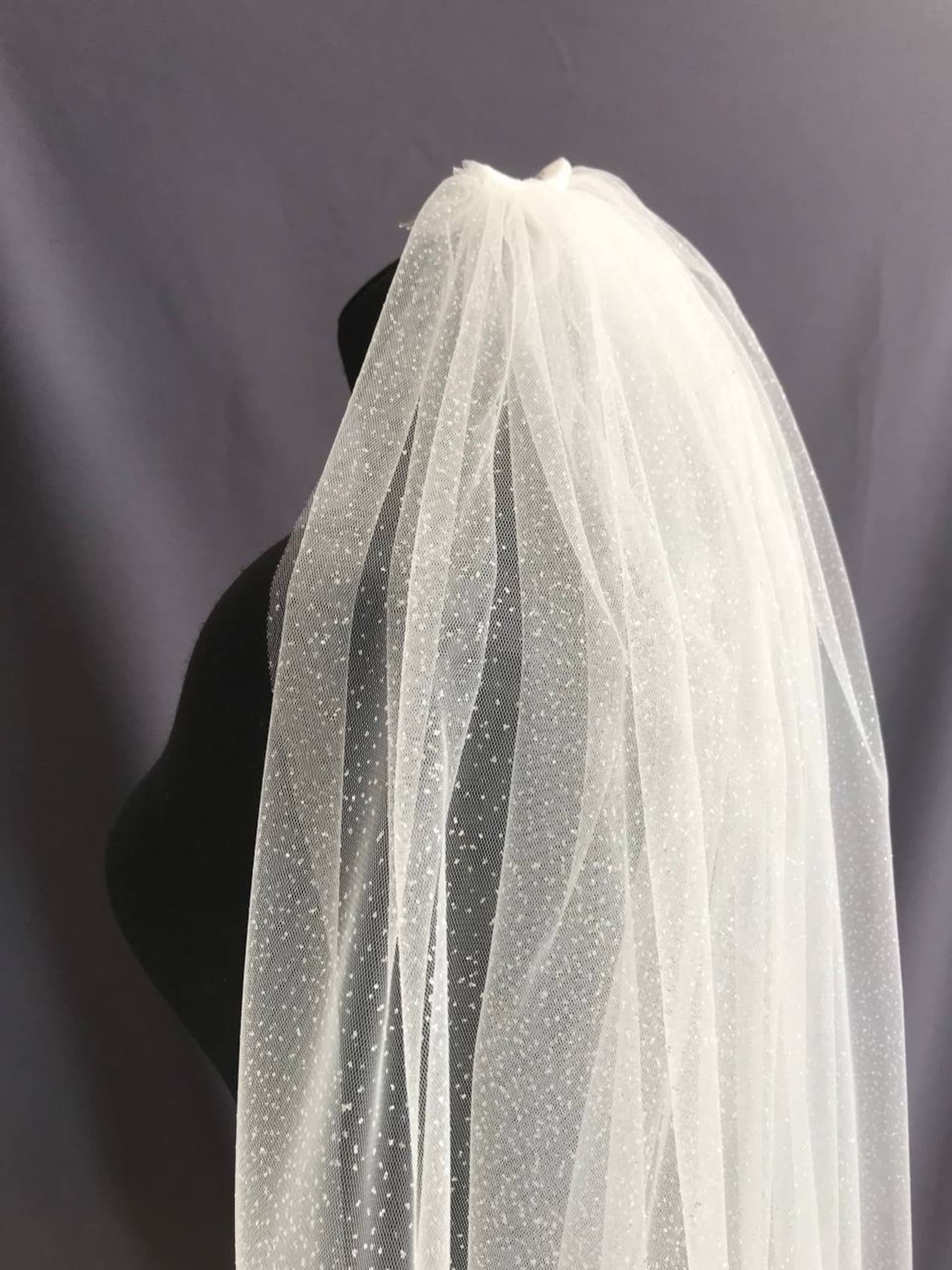 Glitter Wedding Veil Ivory Glitter Bridal Veil Sparkle Veil Etsy