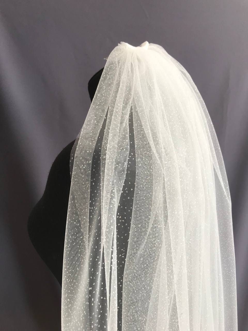 Glitter Wedding Veil Ivory Glitter Bridal Veil Sparkle Veil Etsy UK