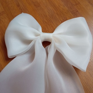 Bridal hair bow wedding hair bow ivory hair bow bridal bow hair bows wedding bow for women hair barrette wedding hair bow toddler