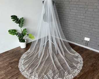 Wedding veil leaf veil wedding lace bridal veil lace veil elbow veil chapel length veil fingertip leaves veil lace wedding veils for bride