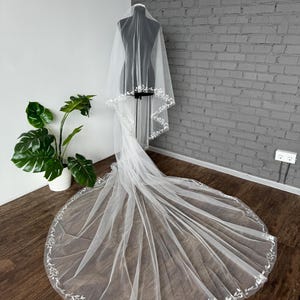Veil leaf wedding veil blush veil cathedral veil wedding long veil fingertip lace veil chapel veil embroidery veil 2 layers veil two tier