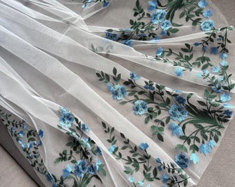 Schleier blau stickerei Brautschleier bunt Blumen Schleier Brautschleier grün Schleier kurzer Schleier Domschleier lang Brautschleier Spitze Hochzeit