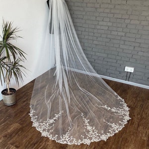 Hochzeit Schleier Spitze Stickerei Schleier Bodenschleier Hochzeit Spitze Brautschleier Spitze Schleier Spitze Hochzeitsschleier Hochzeitsschleier lang