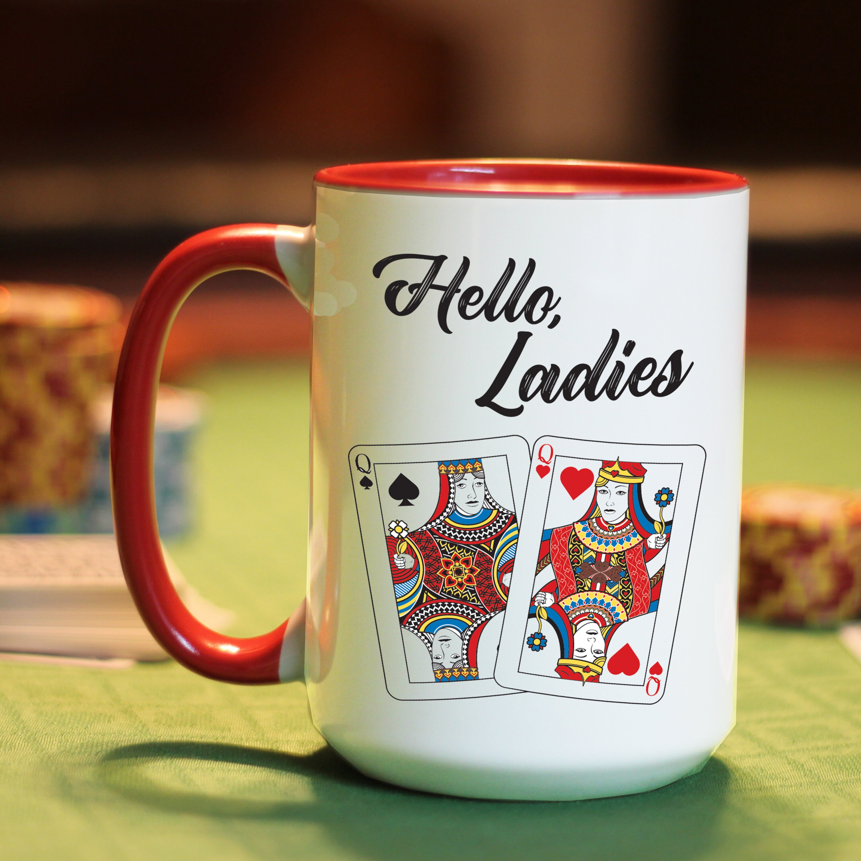 Hello Ladies Poker coffee mug poker player gifts poker Etsy