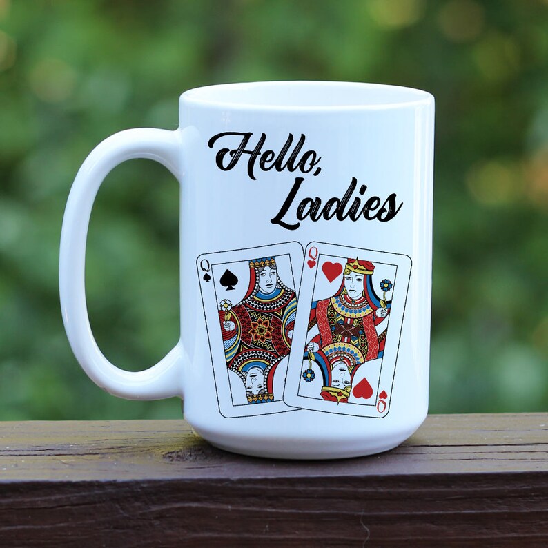 Hello Ladies Poker coffee mug poker player gifts poker Etsy
