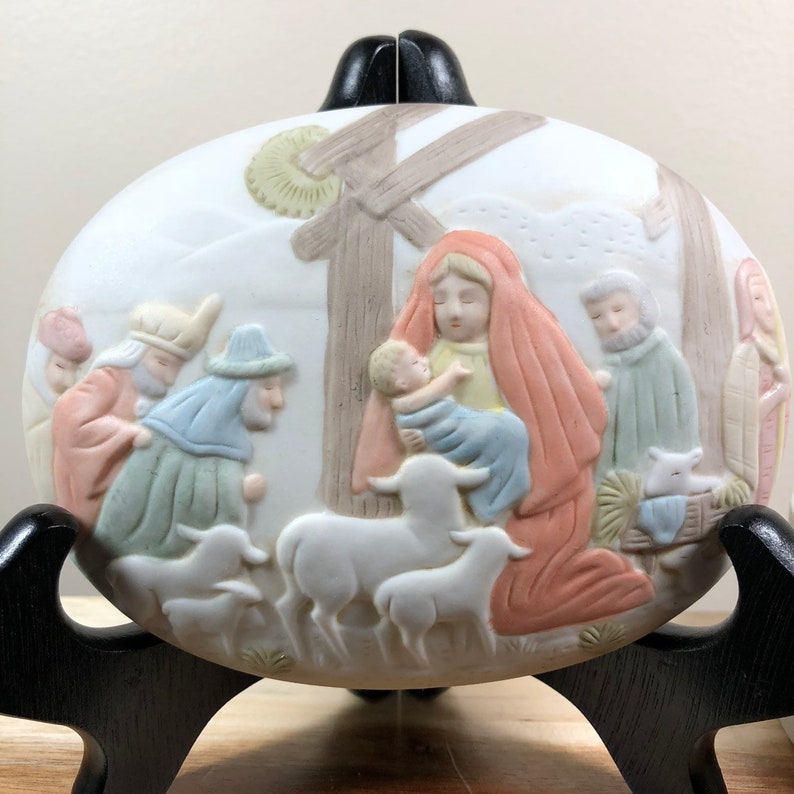 Lefton Christopher Collection Nativity Scene Box with Lid Hand Etsy