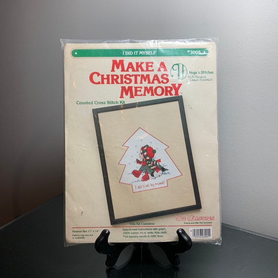 Wee Winsomes I Did It Myself Make a Christmas Memory Counted Cross Stitch #3005 DMC
