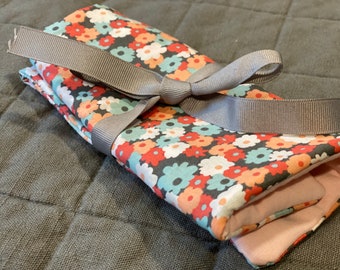 Handmade Floral Roll Up Circular Knitting Needle Organizer - Perfect for Knitters On the Go