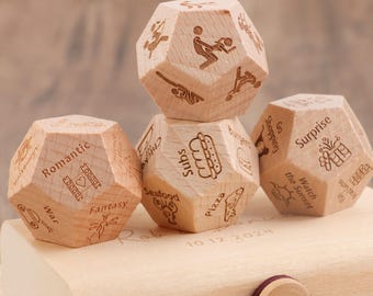 Personalized Date Night Dice, Gift for Couples, Date Night Gifts, Date Night Ideas, Anniversary Gifts, Position Dice