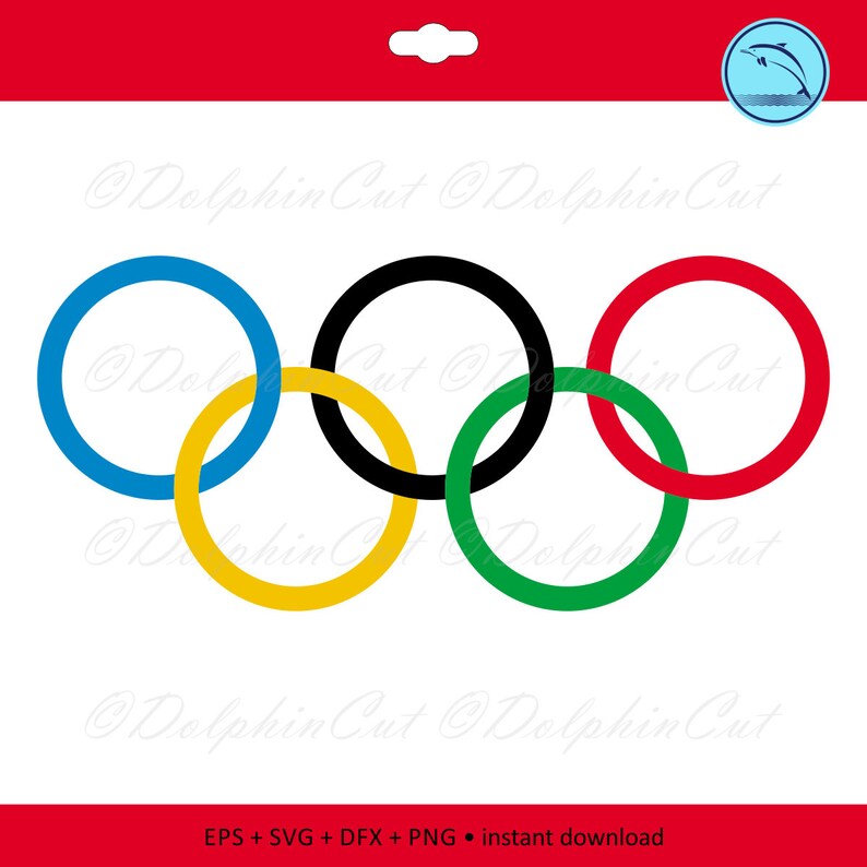 Digital Clipart Olympic Rings Silhouettes for cutting Etsy