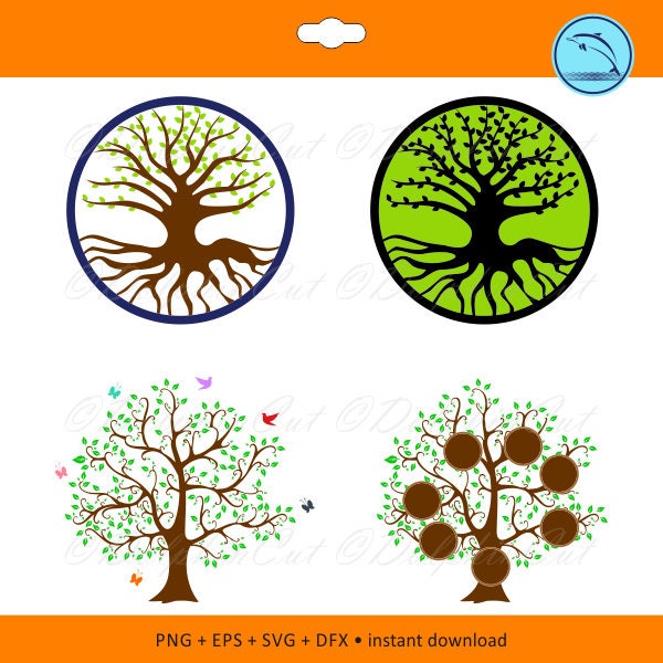 Download Tree of Life Monogram silhouette for cutting scrapbooking ...