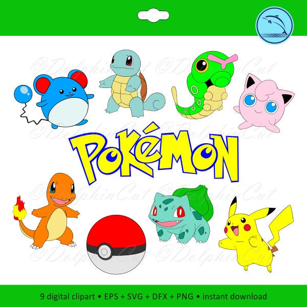 Digital Clipart Pokemon Bulbasaur Pikachu Pokeball Pokedex