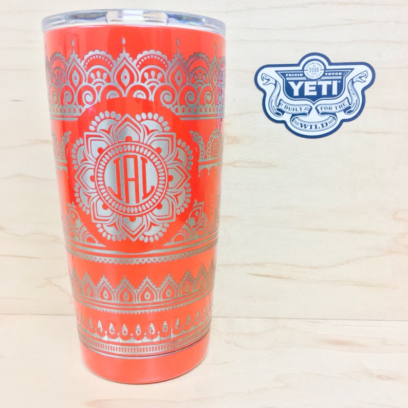 etching powder coated yeti