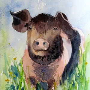 Patricia, original watercolour by Shari Hills