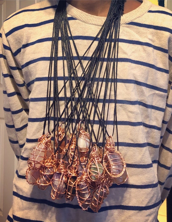 Assorted Tumbled Crystal and Calcite Necklaces
